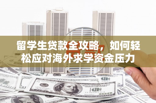 镇康留学生贷款全攻略，如何轻松应对海外求学资金压力