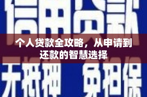 镇康个人贷款全攻略，从申请到还款的智慧选择