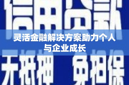 镇康灵活金融解决方案助力个人与企业成长
