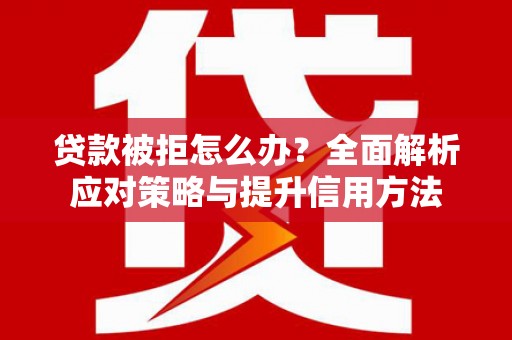 镇康贷款被拒怎么办？全面解析应对策略与提升信用方法