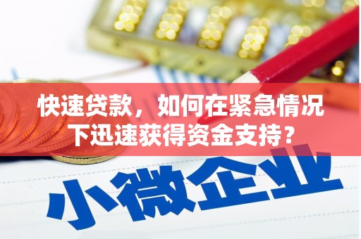 镇康快速贷款，如何在紧急情况下迅速获得资金支持？