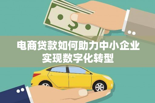 镇康电商贷款如何助力中小企业实现数字化转型