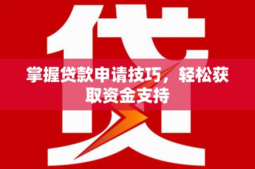 镇康掌握贷款申请技巧，轻松获取资金支持