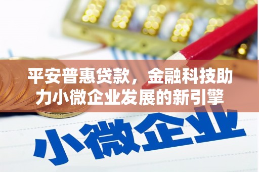 镇康平安普惠贷款，金融科技助力小微企业发展的新引擎