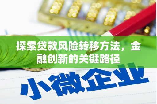 镇康探索贷款风险转移方法，金融创新的关键路径