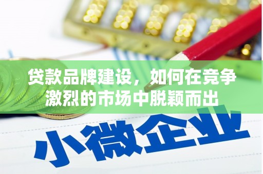 镇康贷款品牌建设，如何在竞争激烈的市场中脱颖而出