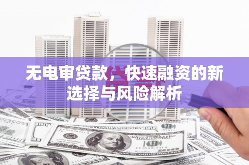镇康无电审贷款，快速融资的新选择与风险解析
