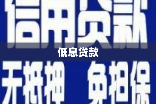 镇康低息贷款