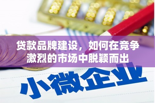 镇康贷款品牌建设，如何在竞争激烈的市场中脱颖而出