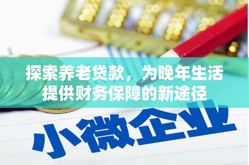 镇康探索养老贷款，为晚年生活提供财务保障的新途径