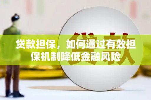 镇康贷款担保，如何通过有效担保机制降低金融风险