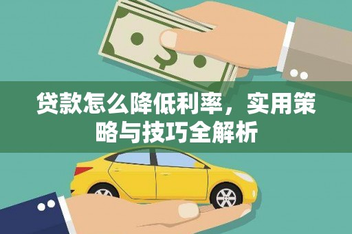 镇康贷款怎么降低利率，实用策略与技巧全解析
