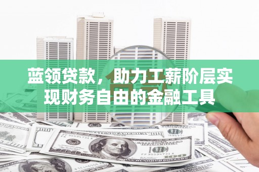 镇康蓝领贷款，助力工薪阶层实现财务自由的金融工具