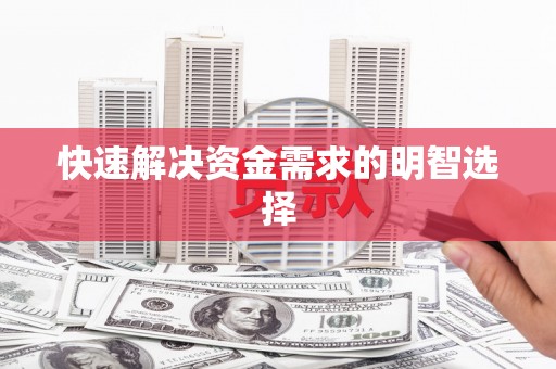 镇康快速解决资金需求的明智选择