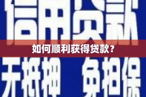 镇康如何顺利获得贷款？