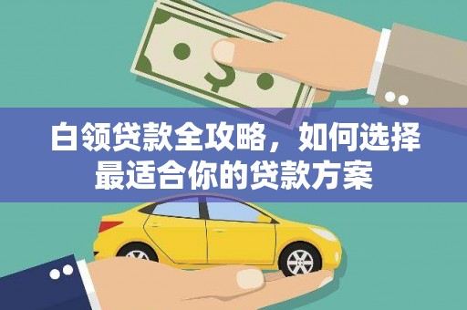 镇康白领贷款全攻略，如何选择最适合你的贷款方案